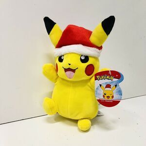 Pokemon Pikachu in Santa Hat Christmas 8" Plush Figure WCT Seasonal Release